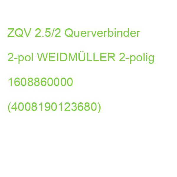 ZQV 2.5/2 Querverbinder 2-pol WEIDMÜLLER 2-polig 1608860000 (4008190123680)