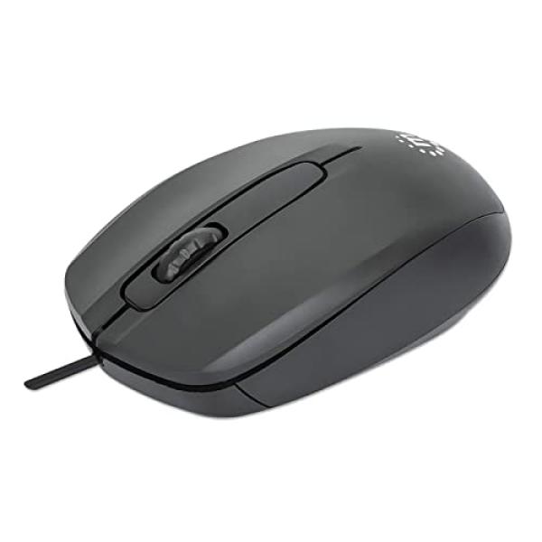 MANHATTAN Comfort II Optische USB-Maus schwarz 190190 (0766623190190)