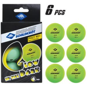 Tischtennisball 'Glow in the dark', grün DONIC SCHILDKRÖT 608507 (4000885085075)
