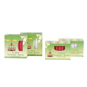 KCB Pyramidenkerzen weiß 14x70mm 24 Stück (4009207234030)