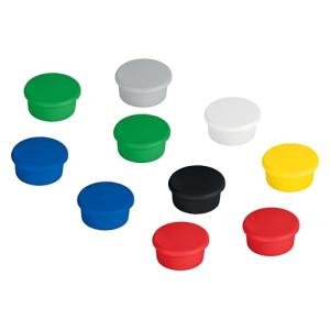 Franken Haftmagnet Magnete Farbsortiert, Kunststoff  1,27 Cm, 10 St. HM10 99 (4016946064606)