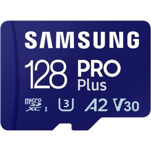 SAMSUNG PRO Plus microSD 128GB Up to 180MB/s Read and 130MB/s Write speed with Class 10 4K UHD incl. Card reader 2023