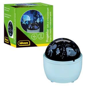 Idena LED Projektor Delfin Unterwasserwelt 11,5x11,5x13cm