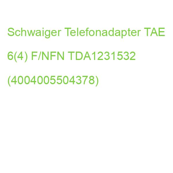 Schwaiger Telefonadapter TAE 6(4) F/NFN TDA1231532 (4004005504378)