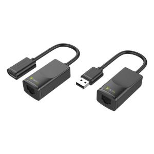TECHLY USB1.1 Extender erweitert die Reichweite von USB Geraeten von einem USB-faehigen Computer bis 60m via Cat RJ45 Ka