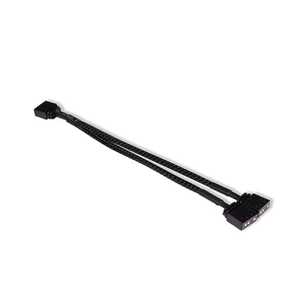 Y-Kabelsplitter aRGB 3-Pin auf 2x 3-Pin, 15cm (schwarz, inkl. Steckverbinder) 18704 (4250197187046)