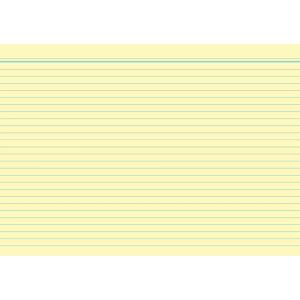 Karteikarte A8, 170g m² liniert 100 Stück gelb RNK 115081 (4002871150811)