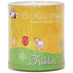 Motivstempel-Set 'Frühling', Klarsicht-Runddose HEYDA 20-48 884 84 (4005329884849)