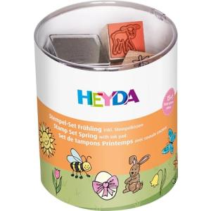 Motivstempel-Set 'Frühling', Klarsicht-Runddose HEYDA 20-48 884 84 (4005329884849)