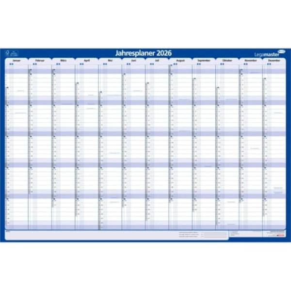 Legamaster Jahresplaner, Monatseinteilung 90,0 X 60,0 Cm 7-422221-26 (8713797112277)