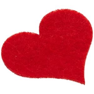 GLOREX Filzherzen rot 4cm 10 Stück