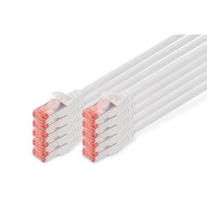 DIGITUS CAT 6 S/FTP Patchkabel, 10 Stück, 3m, weiß DK-1644-030-WH-10 (4016032442073)
