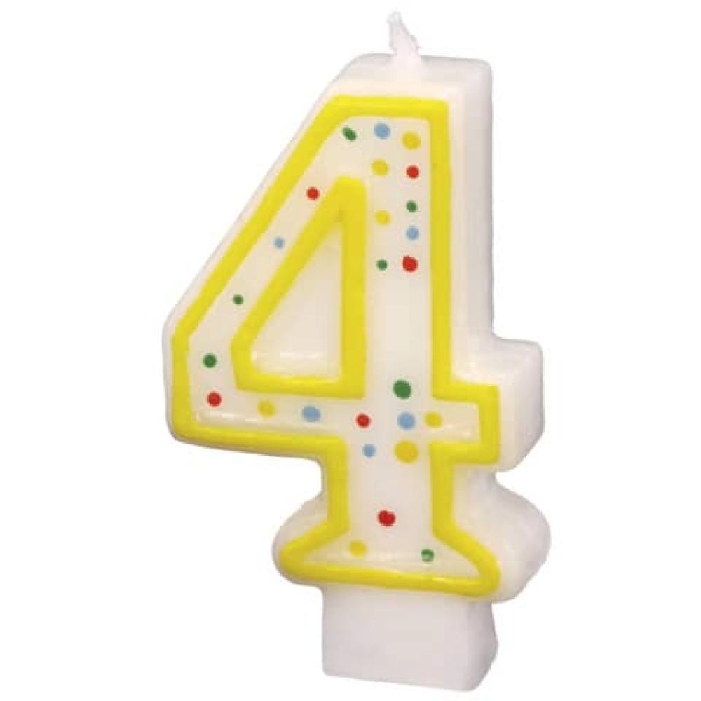 Geburtstagskerze Zahl 4 RIETHMÜLLER 550284 (4009775121442)
