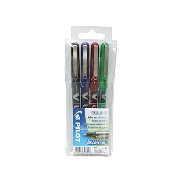 Tintenroller V Ball VB7, 4er Etui, farbig sortiert PILOT 307547 (3131912307547)