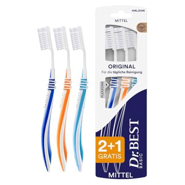 Dr.best Zahnbürsten Classic Original, 3 St. 4956543008 (5054563925084)