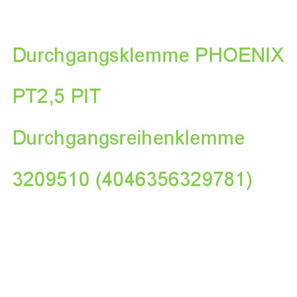 PT 2,5 Durchgangsreihenklemme PHOENIX CONTACT PT2,5 PIT 3209510 (4046356329781)