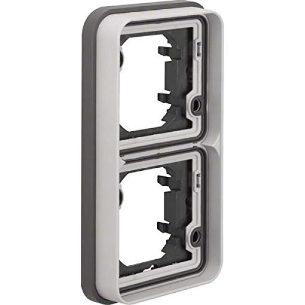 Berker Rahmen 2fach senkrecht W.1 lichtgrau 13293515 (4011334405146)