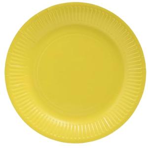 Papp-Teller, rund, 230 mm, gelb PROnappe 79219I (3281510792198)