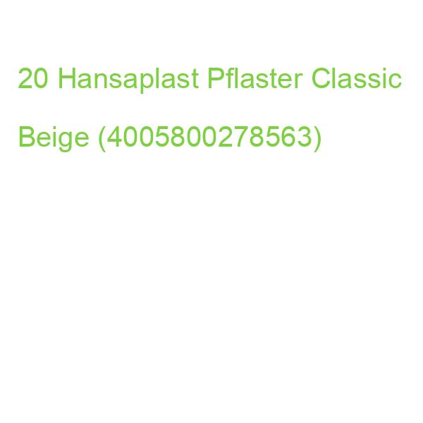 Hansaplast Pflaster Classic 4808213002 Beige 6,0 X 10,0 Cm, 20 St. (4005800278563)