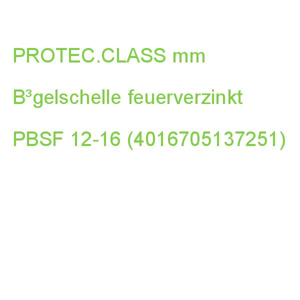 PROTEC.CLASS mm B³gelschelle feuerverzinkt PBSF 12-16 (4016705137251)