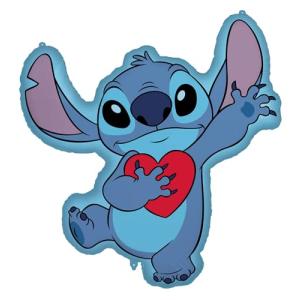 PROCOS Folienballon Disney Stitch mit Herz blau 75x86cm (5201184971840)