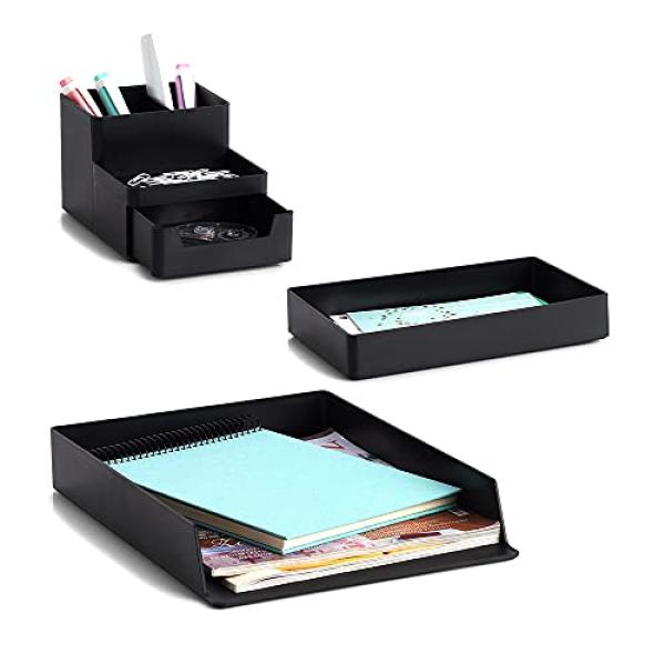 Zeller Schreibtisch-organizer Universal Schwarz Kunststoff 24,0 X 15,2 X 4,0 Cm 18192 (4003368181929)