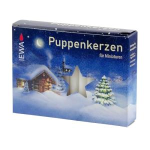 EBERSBACHE Puppenkerzen weiß 7x70mm 40 Stück (4014546002004)