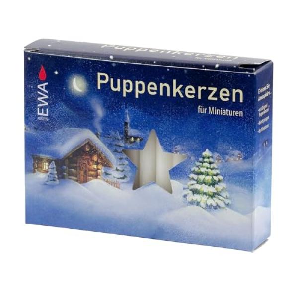 EBERSBACHE Puppenkerzen weiß 7x70mm 40 Stück (4014546002004)
