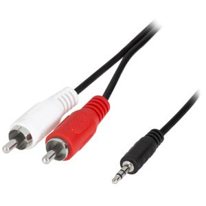 Audiokabel, 2x Cinchstecker - 3, 5 mm Klinkenstecker LogiLink CA1042 (4052792008760)