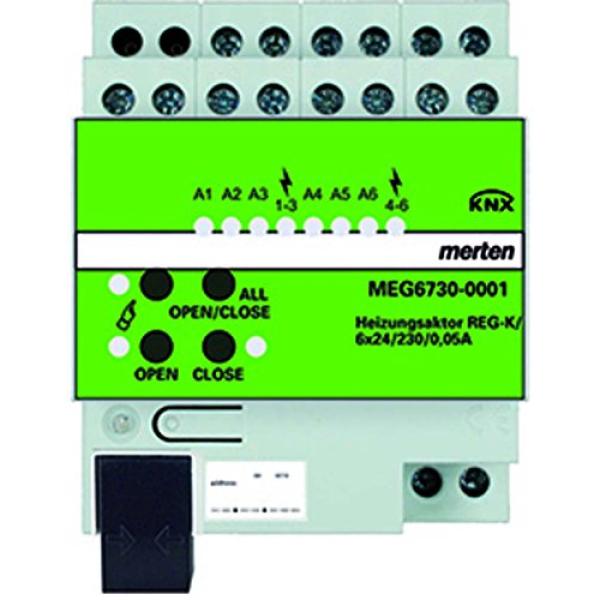 MERTEN Heizungsaktor REG-K/6x24/230/0,16A MEG6730-0001 (4042811185251)