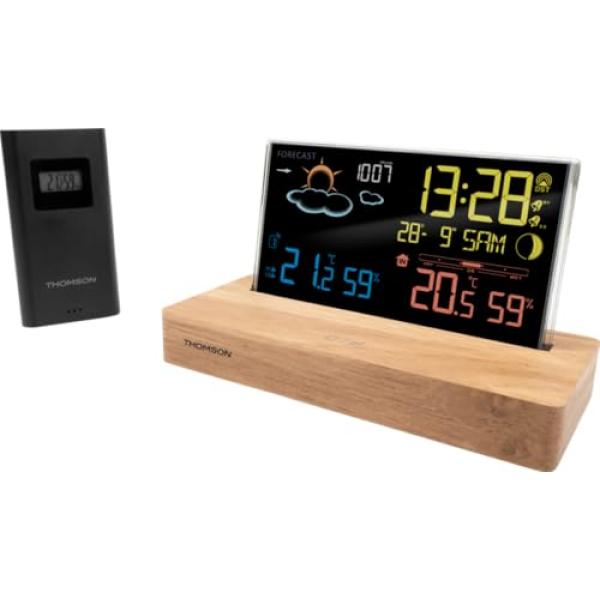 Thomson CT610 sw Design-Wetterstation Thermo-/Hygrometer,Uhrzeit,Kalender TH389302 (3499550389302)