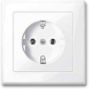schutzkontakt m. Abd., aktivweiß MERTEN schutzkontakt-Steckdose mit voller Abdeckplatte MEG2301-1425 (4042811138622)