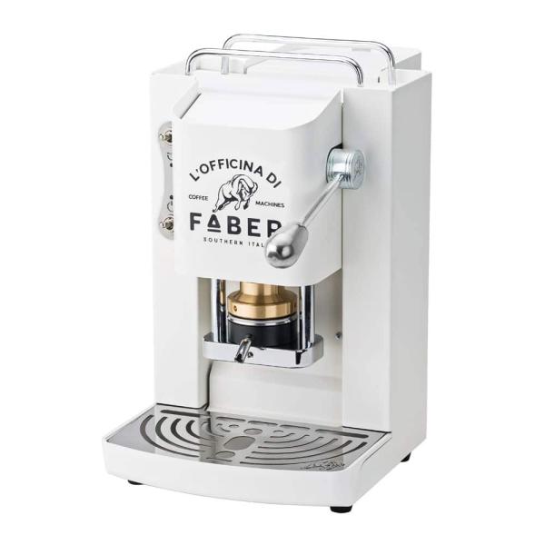 Faber Pro Deluxe ESE Pad Espressomaschine Pure White & Chrom PROWHITEBASCRO (8059513691016)