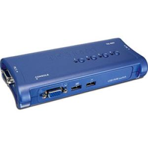TRENDnet KVM 4-Port USB Switch Kit TK-407K (0710931304268)