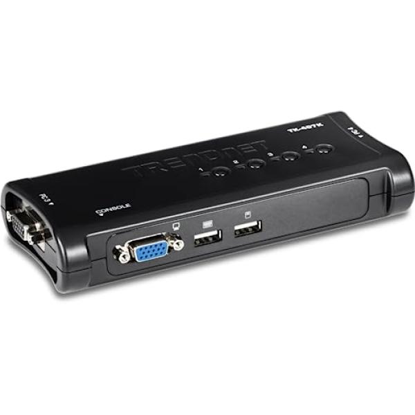 TRENDnet KVM 4-Port USB Switch Kit TK-407K (0710931304268)