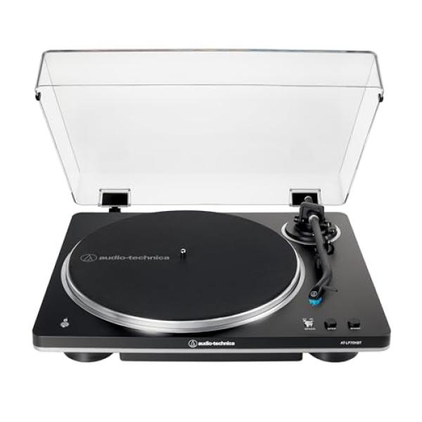 (schwarz/silber, Integrierter Phono-Vorverstärker, Bluetooth, Vollautomat, Riemenantrieb) AT-LP70XBTBS (4961310162313)