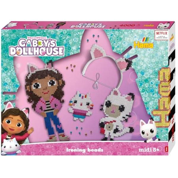 DAN_IMPORT Hama Bügelperlen Kreativset GABBY'S DOLLHOUSE 4000 Perlen (0028178079185)