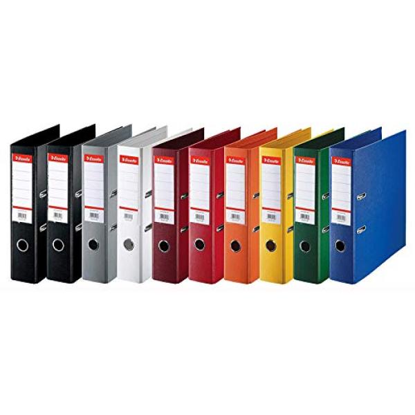 Plastik-Ordner Standard, DIN A4, 75 mm, sortiert Esselte 624177 (4049793033754)