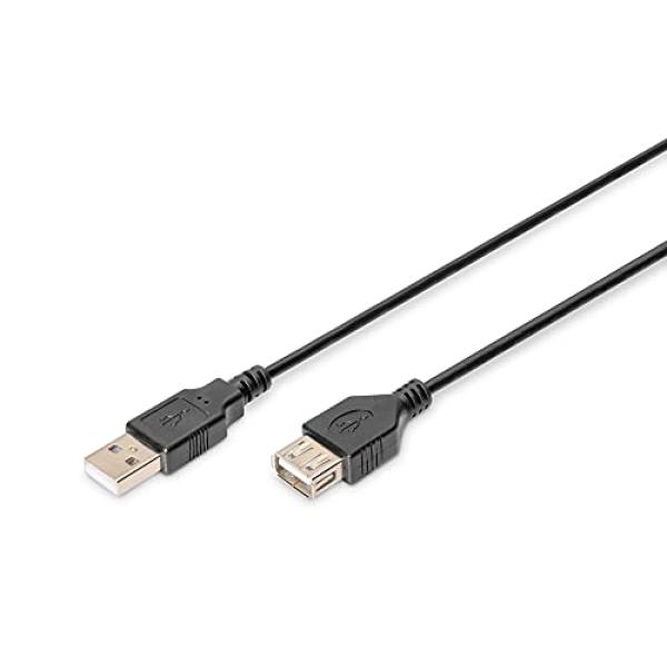 DIGITUS USB Verlängerungskabel Typ A St/Bu 1,8m USB 2.0 geeignet sw AK-300200-018-S (4016032283102)