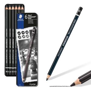 Bleistift Mars Lumograph black, 6er Metalletui STAEDTLER 100B G6 (4007817185568)