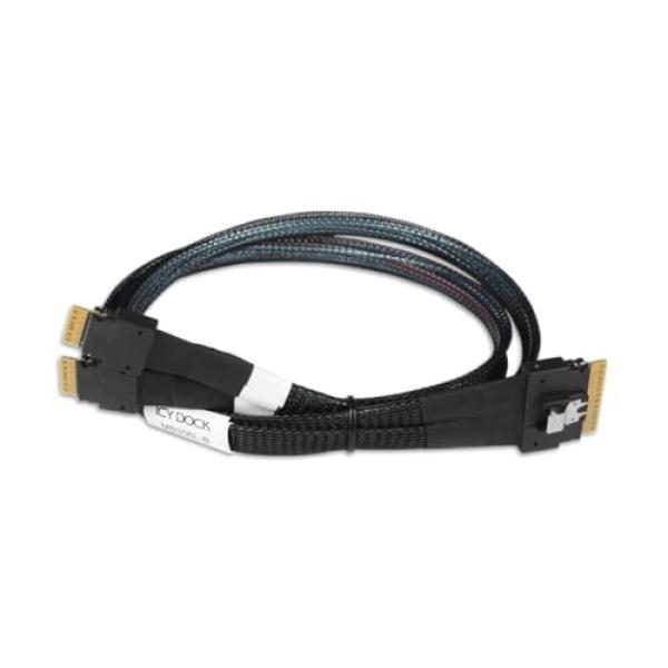 IcyDock Kabel SlimSAS 8i to 2 x SlimSAS 4i 0,5M Kabel MB306L-B (4713227446150)