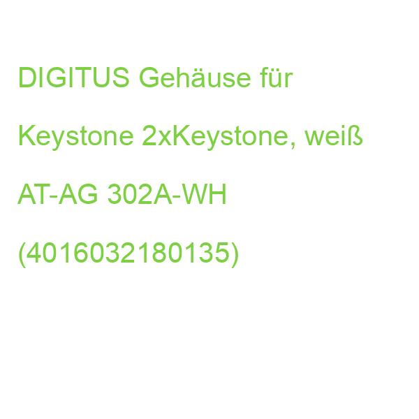 DIGITUS Gehäuse für Keystone 2xKeystone, weiß AT-AG 302A-WH (4016032180135)