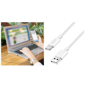 USB 2.0 Kabel, USB-A - USB-C Stecker, 0, 5 m, weiß LogiLink CU0320 (4052792077780)