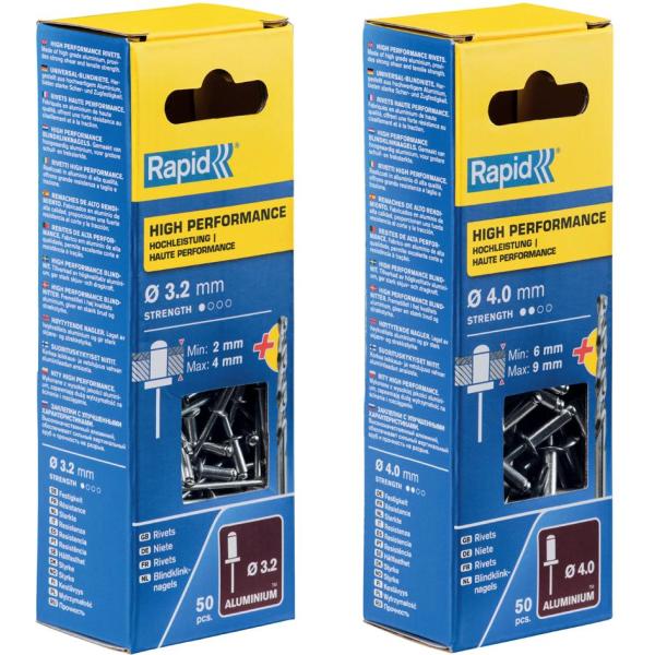 Rapid Blindniete Universal, 4, 8 x 14 mm, aus Aluminium 5000389 (4051661013492)