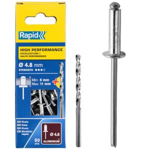 Rapid Blindniete Universal, 4, 8 x 14 mm, aus Aluminium 5000389 (4051661013492)