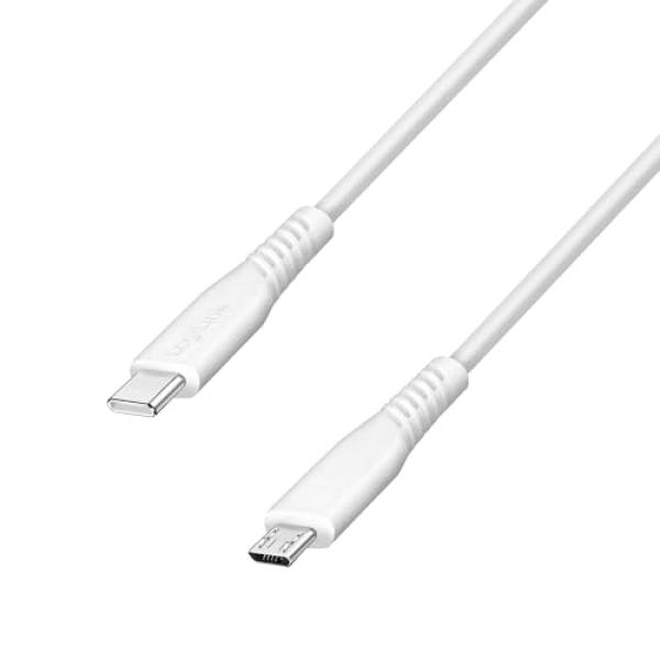 USB 2.0 Kabel, USB-C - Micro USB-B, 2, 0 m, weiß LogiLink CU0244 (4052792080896)