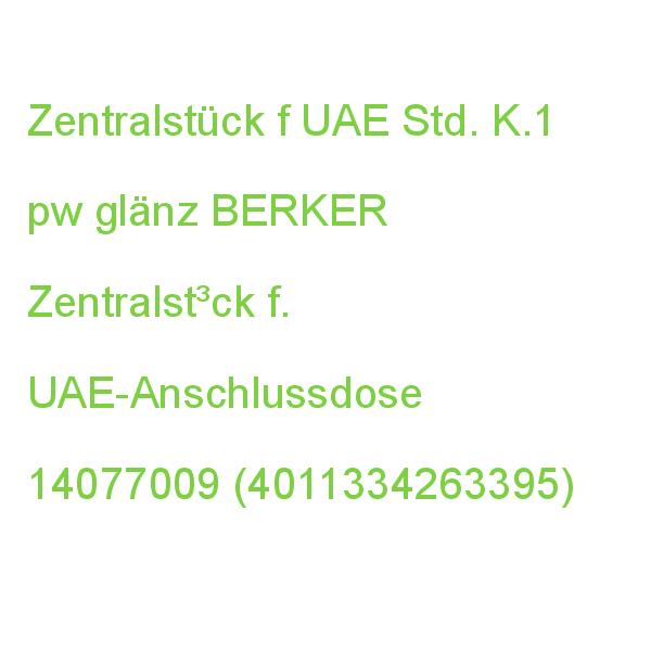 Zentralstück für UAE K.1 polarw BERKER Zentralst³ck f³r polarwei?, glõn 14077009 (4011334263395)