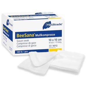Meditrade Mull-kompressen Beesana 1012 Weiß 10,0 X 10,0 Cm, 100 St. (4250016461357)