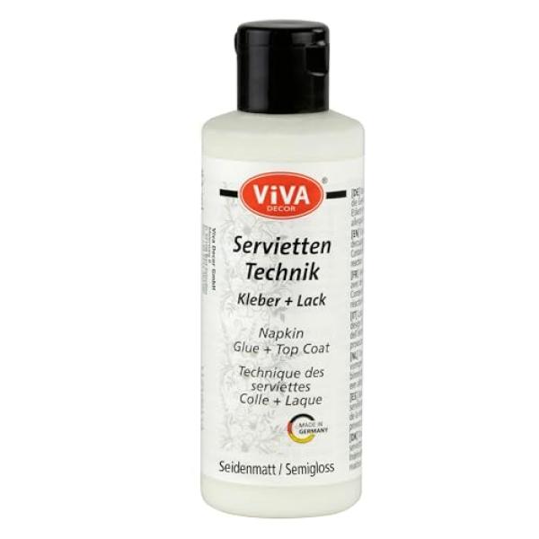ViVA DECOR Servietten-Technik Kleber + Lack, 82 ml Viva Decor 112100013 (4042972127008)