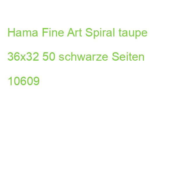 Hama Fine Art Spiral taupe 36x32 50 schwarze Seiten 10609